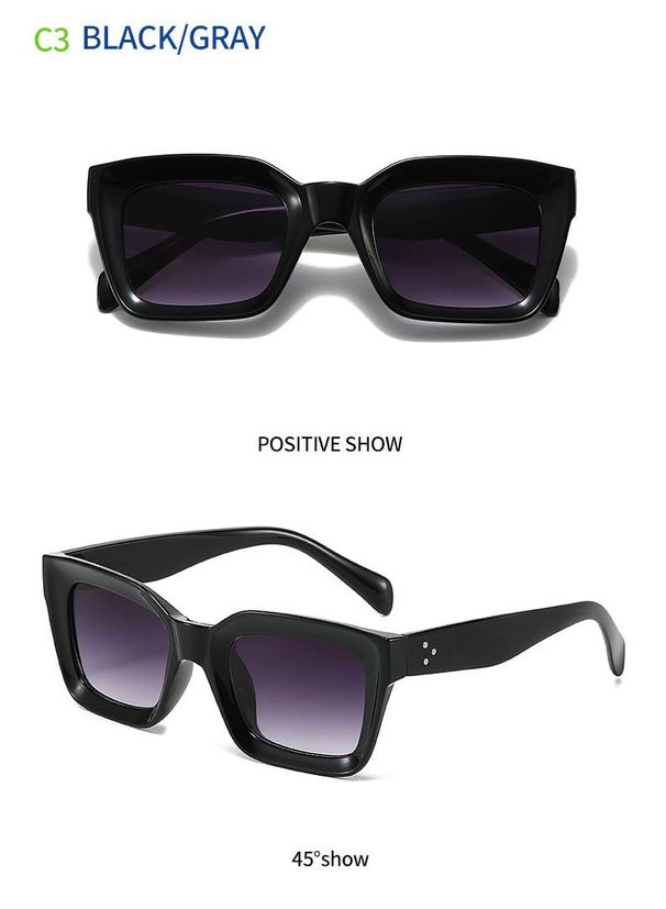 Women's Glasses Concave Rice Nail Square Sunglasses New FashionSmall Square Frame Sunglasses Retro Trend Sunglasses For Women_viptrois.com