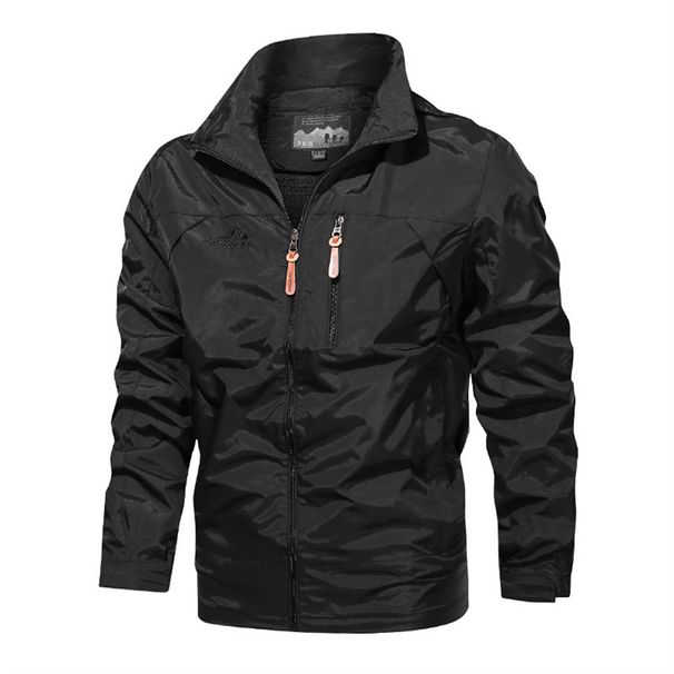 2026 Fashion Windbreaker Men Stand Collar Embroidery Long Sleeve Casual Loose Windproof Waterproof Zipper Jacket M-5XL_viptrois.com