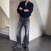 Men's Clothing New Style Flat Replacement Flared Jeans High Street Distressed Cleanfit Casual Trousers_viptrois.com