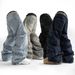 2026 High-quality Environmentally Friendly Fabric American Retro Y2k High Street Tide Brand Rough Edge Embroidery Flame Splicing Wide-leg Jeans For Me_viptrois.com