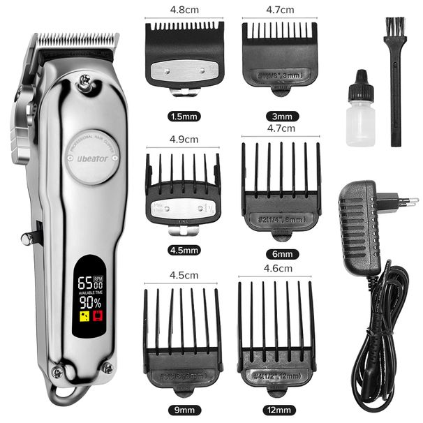 LCD Screen Hair clipper trimmer 100-240V cut electric rechargeable professional powerful cutter hair cutting hine_viptrois.com