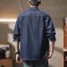 809 # Large Spring/Summer New Product Non Fading Denim Men's Loose And Versatile Original Cow Cardigan Shirt_viptrois.com