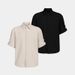 Dongjue Men's Vintage Style T-Shirt Linen Blend Off-Shoulder Slim Fit Short Sleeve Neat Shirt_viptrois.com