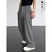 Men's Clothing Men's Casual Wide Leg Sweatpants High Street Loose Fit Joggers Straight Leg Trousers For Streetwear Comfortable Polyester Pants_viptrois.com