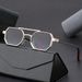 Men's Metal Double Beam Sunglasses - Small Frame UV400 Protection, Fashion Business & Outdoor Shades_viptrois.com