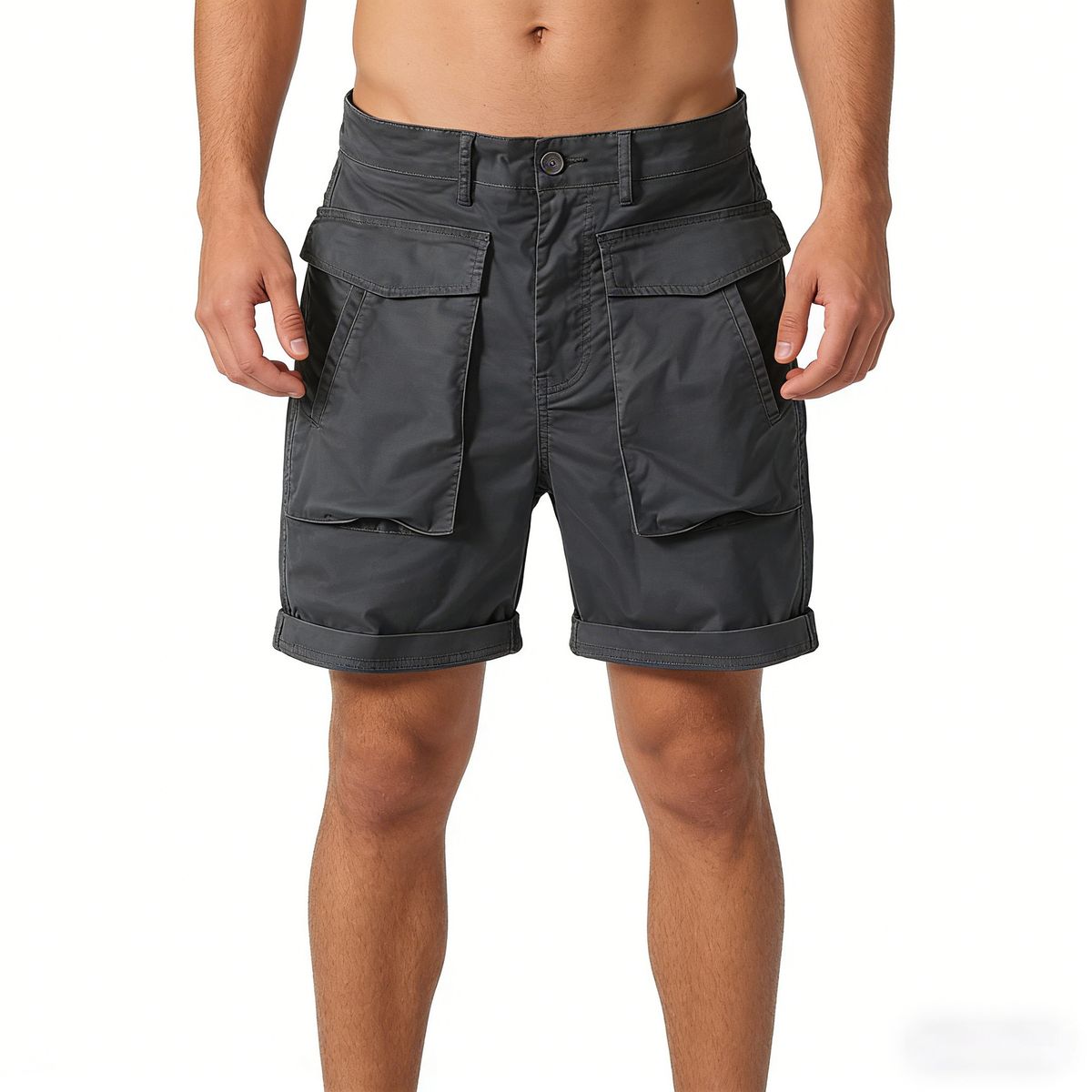 Men's Clothing Men's Style Stretch Cargo Shorts Ins Style Loose Casual Mid Length 4 Quarter Pants For Formal & Casual_viptrois.com