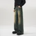 Jeans Men Wide Leg Long Pants Denim Pants Loose Casual Regular Straight Pants ONE Line Splice Button Bag Autumn Winter 2025_viptrois.com