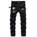 Men's Clothing New Style Pattern Slightly Elastic Black Pants Selected High Quality Fabrics Slim Small Straight_viptrois.com