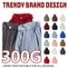 Minimalist Heavyweight 300G Hooded Pullover Sweatshirt – Oversized Unisex Cotton Blend Casual Streetwear (S-5XL)_viptrois.com
