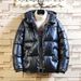 New Hooded Down Cotton-padded Jacket, Thickened Winter Cotton-padded Jacket, Fashionable And Trendy Men's Warm Shiny Cotton-padded Jacket_viptrois.com