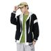 Men's Clothing Men's Spring And Autumn New Men's Sweatshirt Korean Style Trendy Brand Color Blocked Buttoned Cardigan Jacket Student Couple Outfit_viptrois.com