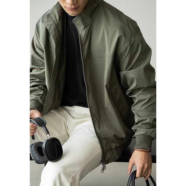 American Style Three-Proof Performance Windproof Waterproof Flight Men's 2025 Spring Double Zipper Workwear Jacket_viptrois.com