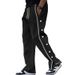 2025 European And American Cross-border Leisure Sports Breasted Pants Men's Autumn New Loose Straight Drawstring Large Size Trousers_viptrois.com