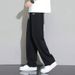 Mesh Ice Silk Pants, Men's Summer Thin, Breathable, Loose, Wide-leg Pants With A Good Drape, Summer Sporty, Patchwork Casual Long Pants_viptrois.com