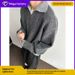 Loom American Retro Two-Piece V-Neck Sweater Men's Winter Turn-Down Collar Old Money Knitted Top Lazy Style Jacket_viptrois.com