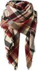 American Trends Womens Fall Winter Scarf Plaid Tassel Soft Warm Blanket Scarves Womens Shawl Wraps_viptrois.com