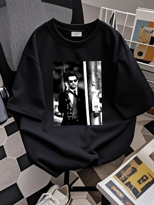 Cult Classic Movie Heat Robert De Niro Movie Shootout Scene V3 T Shirt Stretched Comfortable Designer Clothes Unisex Soft Graphic Breathable_viptrois.com