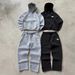 Men's Clothing Autumn/winter Men's Trendy Hooded Patch Print Sports Casual Comfortable Suit 002_viptrois.com