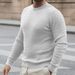 Men's Clothing Men's Slim Fit Acrylic Sweater - Euro Style Round Neck Pullover For Winter_viptrois.com