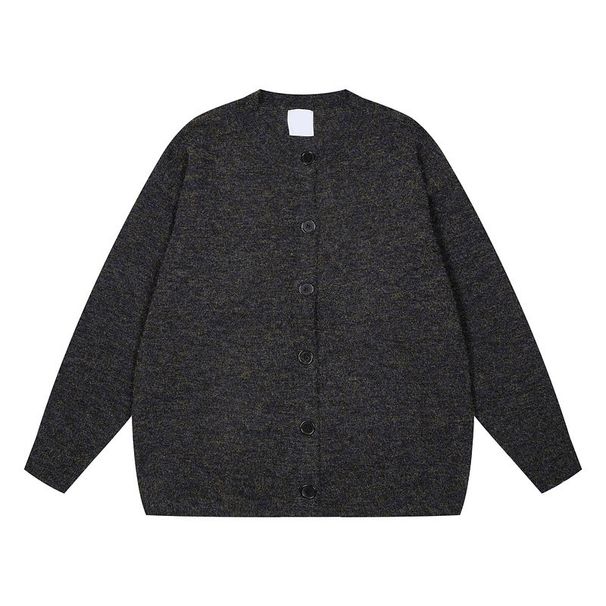 Pure Qilin Cardigan Sweater For Men, Autumn And Winter Street Style V-Neck Knitwear, Vintage Design, Trendy Retro Jacket_viptrois.com