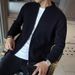 Double-Zip Knit Cardigan – Slim-Fit V-Neck Pullover For Men (M-3XL, Grey/Black/Beige)_viptrois.com