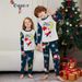 Christmas Santa letter Snowflake Christmas Family suit printed homewear pajamas_viptrois.com