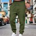 Men's Heavyweight Flannel Cargo Pants With Fleece Lining - Relaxed Fit Multi-Pocket Workwear Joggers For Winter_viptrois.com