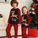 Christmas Family dress Deer letter Christmas family dress printed home dress pajamas set_viptrois.com