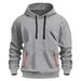 New Autumn And Winter Men's Fleece Hoodie, European-sized Fashionable Sporty Hoodie, Casual Multi-pocket Pullover_viptrois.com