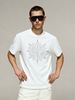 Dark Streetwear Loose Fit Tribal Starburst Line Art Graphic Cotton T-Shirt Men's Casual Versatile Top_viptrois.com
