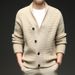 Loom Autumn Winter New European American Men's Tops Cross-Border Foreign Trade Cardigan High-Quality Business Casual Solid_viptrois.com