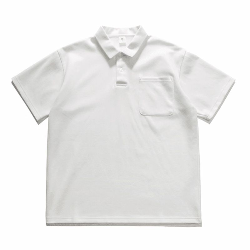 Fashion Style 300g CVC Cotton Pocket Collar Short Sleeve Polo Shirt Men's Embroidery_viptrois.com