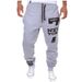 Men's Clothing Ndependent Website Foreign Trade Printed Casual Pants Men's 2025 New Drawstring Sports Pants_viptrois.com