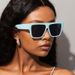 New Retro Large Frame Square Sunglasses Street Shooting Sunglasses Ins Simple Glasses Glasses_viptrois.com