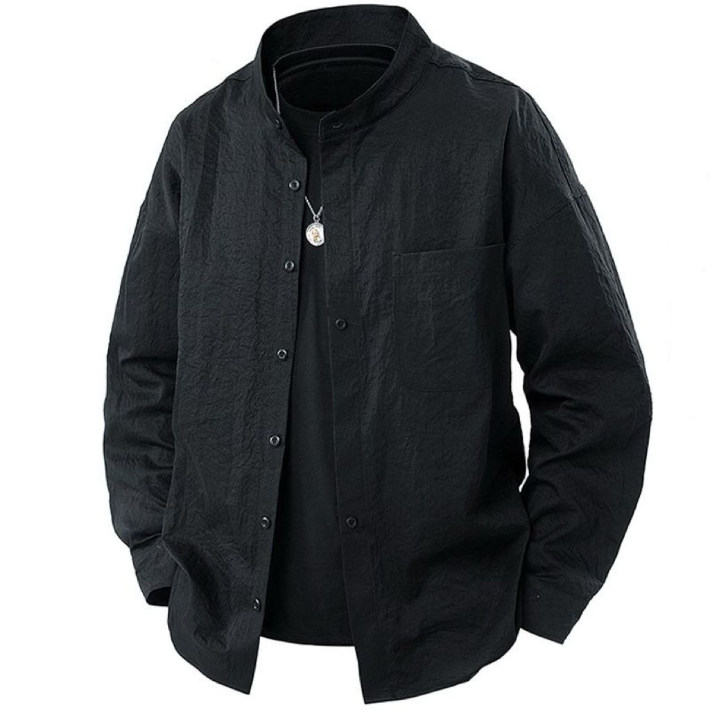 Men's Clothing Men's Casual Linen Shirt Men's Trendy Cross Border Style_viptrois.com