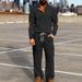 Men's Clothing Autumn/Winter New Arrival American Outdoor Loose Workwear Commuter Corduroy Henry Button Sweatshirt Set_viptrois.com