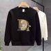 Men's Clothing Autumn And Winter New Style Trendy Personalized Printed Cotton Sweatshirt Men's Slim Fit Pullover Round Neck Plus Velvet Top_viptrois.com