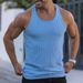 2025 Summer Knitted Vertical Stripe Fitness Sports Slim-fitting Men's I-shaped Vest_viptrois.com