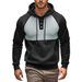 New Product 2025 Fashion Hoodies Outerwear Men's 100% Polyester Color Block Patchwork Long Sleeve Casual Loose Warm-Wool Hooded Swearshirts_viptrois.com