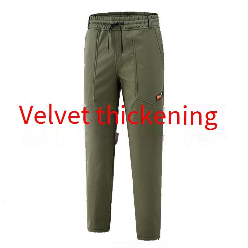 Men's Winter Fleece-Lined Waterproof Work Jacket & Pants Set - Windproof Thermal Insulated Outdoor Workwear For Cold Weather_viptrois.com