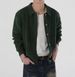 Men's Single Breasted Collar Knit Cardigan Simple Solid Color Casual Loose Fit Sweater Coat_viptrois.com