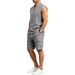Men's Linen Shorts And T-Shirt Set - Breathable Summer Casual Outfit For Outdoor Workwear Style_viptrois.com