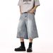 Men's Clothing Summer New Cropped Jeans Men's Loose Straight Trendy Brand Fashion Casual Shorts Washed Retro_viptrois.com