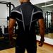 Men's Athletic Half Zip Training Shirt - High Stretch Quick Dry Slim Fit Workout Top With Contrast Color Design_viptrois.com