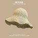 Lace Raffia Sun Hat - Oversized Brim For Beach Vacation | Breathable Openwork Design & UV Protection Summer Hat For Women_viptrois.com