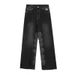 Men's Clothing High Street Loose Heavy Washed Distressed Embroidered Skull Vibe Style Trousers Men_viptrois.com