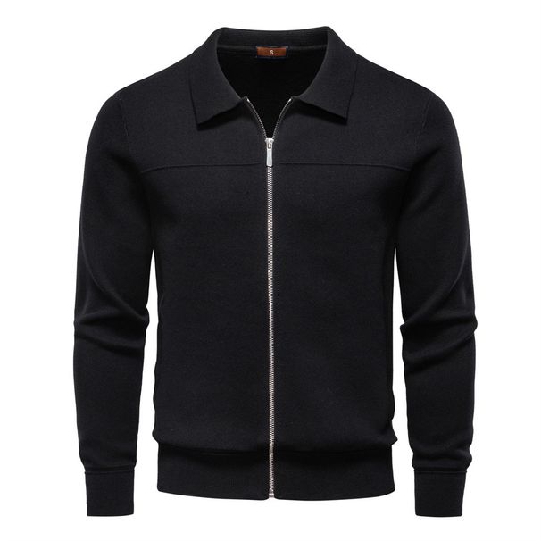 Pure Business New Zipper Autumn Winter Casual Men 2025 Men's Jacket European Size Cross-Border Sweater Cardigan_viptrois.com