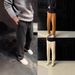 Men's Clothing Cloud Soft Acetate Drape Straight Casual Pants Men's Light Luxury High End Drape Loose Warm Trousers_viptrois.com