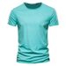 2025 Summer Hot Selling Men's Solid Color Bamboo Cotton Round Neck Short Sleeve T-shirt Bilingual Notes_viptrois.com