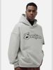 Heavyweight Hoodie – Oversized Pullover Sweatshirt With Embroidered Toweling Fabric (Unisex, M-XXL, Black/Cream)_viptrois.com